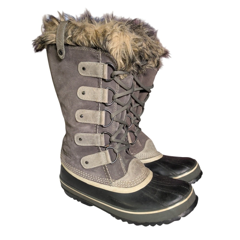Sorel Joan of Arctic Winter Snow Boots Womens Size 9 Tall Waterproof Faux Fur